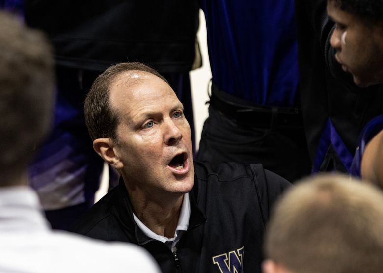 Washington Huskies coach Mike Hopkins is 71-83 over the past five seasons. Hopkins has $3.2 million remaining on his contract. (Luke Johnson / The Seattle Times)