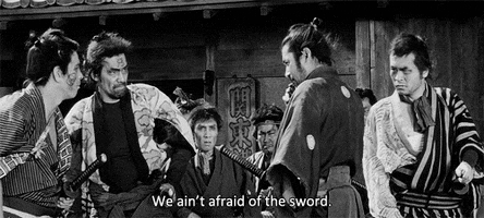 akira kurosawa we aint afraid of the sword GIF by Maudit